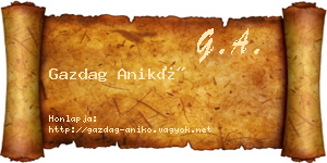 Gazdag Anikó névjegykártya
